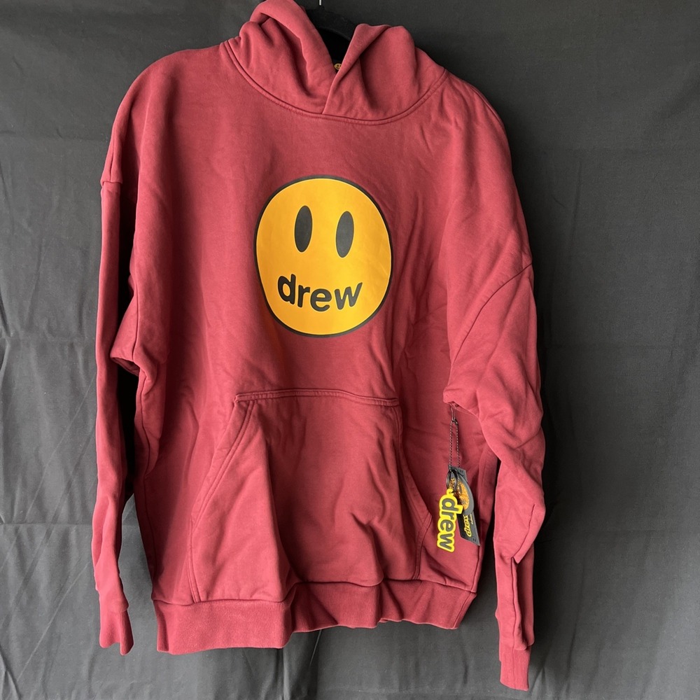Drew House Mascot Oversized Hoodie Burgundy-size M …. b31